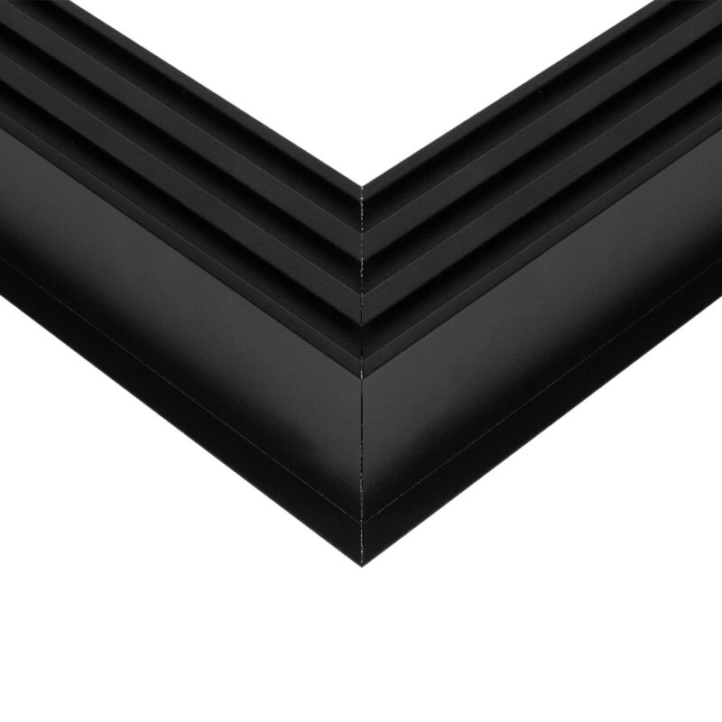 GLOBOSTAR® ALP-CORNER-SIDE90 RECESSA 61789 Χωνευτό Προφίλ Αλουμινίου Γωνία με Λευκό Γαλακτερό Πατητό Κάλυμμα για Ταινίες LED IP20 – Μαύρο Ματ – Μ30 x Π3.5 x Υ4cm