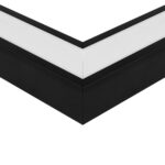 GLOBOSTAR® ALP-CORNER-SIDE90 RECESSA 61789 Χωνευτό Προφίλ Αλουμινίου Γωνία με Λευκό Γαλακτερό Πατητό Κάλυμμα για Ταινίες LED IP20 – Μαύρο Ματ – Μ30 x Π3.5 x Υ4cm