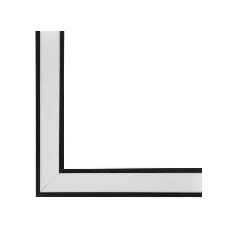 GLOBOSTAR® ALP-CORNER-SIDE90 RECESSA 61789 Χωνευτό Προφίλ Αλουμινίου Γωνία με Λευκό Γαλακτερό Πατητό Κάλυμμα για Ταινίες LED IP20 – Μαύρο Ματ – Μ30 x Π3.5 x Υ4cm