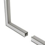 GLOBOSTAR® ALP-CORNER-SIDE90 RECESSA 61790 Χωνευτό Προφίλ Αλουμινίου Γωνία με Λευκό Γαλακτερό Πατητό Κάλυμμα για Ταινίες LED IP20 – Γκρι Ανθρακί Ματ – Μ30 x Π3.5 x Υ4cm