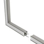 GLOBOSTAR® ALP-CORNER-SIDE90 RECESSA 61790 Χωνευτό Προφίλ Αλουμινίου Γωνία με Λευκό Γαλακτερό Πατητό Κάλυμμα για Ταινίες LED IP20 – Γκρι Ανθρακί Ματ – Μ30 x Π3.5 x Υ4cm