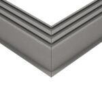 GLOBOSTAR® ALP-CORNER-SIDE90 RECESSA 61790 Χωνευτό Προφίλ Αλουμινίου Γωνία με Λευκό Γαλακτερό Πατητό Κάλυμμα για Ταινίες LED IP20 – Γκρι Ανθρακί Ματ – Μ30 x Π3.5 x Υ4cm