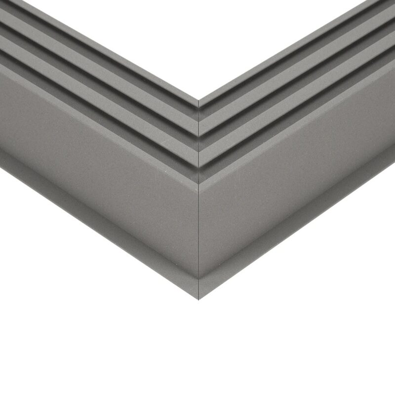 GLOBOSTAR® ALP-CORNER-SIDE90 RECESSA 61790 Χωνευτό Προφίλ Αλουμινίου Γωνία με Λευκό Γαλακτερό Πατητό Κάλυμμα για Ταινίες LED IP20 – Γκρι Ανθρακί Ματ – Μ30 x Π3.5 x Υ4cm