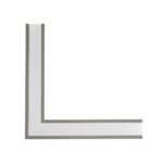 GLOBOSTAR® ALP-CORNER-SIDE90 RECESSA 61790 Χωνευτό Προφίλ Αλουμινίου Γωνία με Λευκό Γαλακτερό Πατητό Κάλυμμα για Ταινίες LED IP20 – Γκρι Ανθρακί Ματ – Μ30 x Π3.5 x Υ4cm