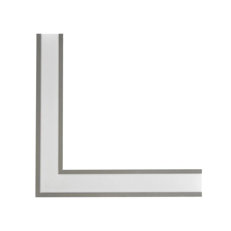 GLOBOSTAR® ALP-CORNER-SIDE90 RECESSA 61790 Χωνευτό Προφίλ Αλουμινίου Γωνία με Λευκό Γαλακτερό Πατητό Κάλυμμα για Ταινίες LED IP20 – Γκρι Ανθρακί Ματ – Μ30 x Π3.5 x Υ4cm