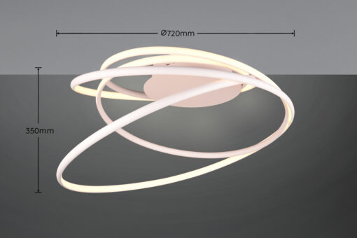 Trio Lighting NALA – 644310131 Φωτιστικό Οροφής LED 57W 6800lm Step Dimmable CCT Λευκό Ματ