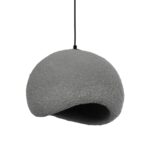 GLOBOSTAR® STONE 204-0122 Μοντέρνο Κρεμαστό Φωτιστικό Οροφής με Ντουί 1 x E27 AC 220-240V IP20 – Γκρι – Μ35 x Π31 x Υ26cm