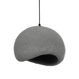 GLOBOSTAR® STONE 204-0122 Μοντέρνο Κρεμαστό Φωτιστικό Οροφής με Ντουί 1 x E27 AC 220-240V IP20 – Γκρι – Μ35 x Π31 x Υ26cm