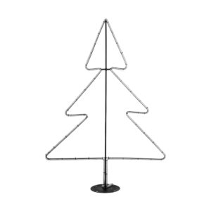 GLOBOSTAR® XMAS-TREE-SMALL Χριστουγεννιάτικο Διακοσμητικό Φωτιστικό LED 19,5W 780lm 360° AC 220-240V Αδιάβροχο IP65 Θερμό Λευκό 2700K – Μαύρο & Διάφανο – M102 x Π25 x Υ142cm – 2 Χρόνια Εγγύηση