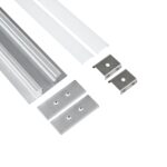 GLOBOSTAR® ALP-WALL-UPDOWN CONCEALED 70844-1M Επιφανειακό Προφίλ Αλουμινίου Ειδικό για Δημιουργία Κρυφού Φωτισμού Up & Down με Λευκό Γαλακτερό Πατητό Κάλυμμα για Ταινίες LED IP20 – Ασημί & Λευκό – Μ100 x Π5 x Υ1.7cm