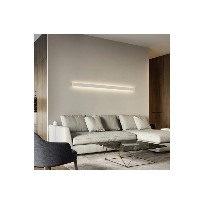 GLOBOSTAR® ALP-WALL-UPDOWN CONCEALED 70844-1M Επιφανειακό Προφίλ Αλουμινίου Ειδικό για Δημιουργία Κρυφού Φωτισμού Up & Down με Λευκό Γαλακτερό Πατητό Κάλυμμα για Ταινίες LED IP20 – Ασημί & Λευκό – Μ100 x Π5 x Υ1.7cm