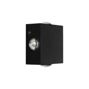 GLOBOSTAR® HIKARI 60686 Μοντέρνο Φωτιστικό Τοίχου – Απλίκα LED 8W 1000lm 30° AC 220-240V Αδιάβροχο IP65 Θερμό Λευκό 2700K – CREE XPE Chip & TÜV SÜD Driver – Μαύρο Ματ – Μ9 x Π4 x Υ9cm – 5 Χρόνια Εγγύηση