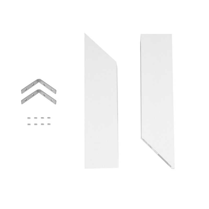 GLOBOSTAR® ALP-CORNER-IN90 BRIGHTRAIL 61780 Επιφανειακό / Κρεμαστό Προφίλ Αλουμινίου Γωνία με Λευκό Γαλακτερό Πατητό Κάλυμμα για Ταινίες LED IP20 – Λευκό Ματ – Μ30 x Π5 x Υ7.5cm