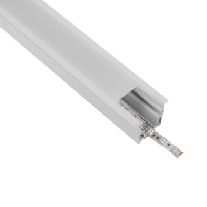 GLOBOSTAR® ALP-LINEAR RECESSA 61785-3M Χωνευτό Προφίλ Αλουμινίου με Λευκό Γαλακτερό Πατητό Κάλυμμα για Ταινίες LED IP20 – Λεικό Ματ – Μ300 x Π3.5 x Υ4cm