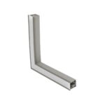 GLOBOSTAR® ALP-CORNER-SIDE90 RECESSA 61790 Χωνευτό Προφίλ Αλουμινίου Γωνία με Λευκό Γαλακτερό Πατητό Κάλυμμα για Ταινίες LED IP20 – Γκρι Ανθρακί Ματ – Μ30 x Π3.5 x Υ4cm