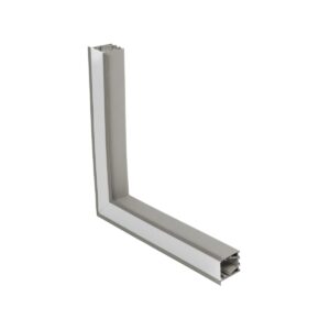 GLOBOSTAR® ALP-CORNER-SIDE90 RECESSA 61790 Χωνευτό Προφίλ Αλουμινίου Γωνία με Λευκό Γαλακτερό Πατητό Κάλυμμα για Ταινίες LED IP20 – Γκρι Ανθρακί Ματ – Μ30 x Π3.5 x Υ4cm