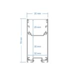 GLOBOSTAR® ALP-CORNER-SIDE90 LUMILINE 61767 Επιφανειακό / Κρεμαστό Προφίλ Αλουμινίου Γωνία με Λευκό Γαλακτερό Πατητό Κάλυμμα για Ταινίες LED IP20 – Μαύρο Ματ – Μ30 x Π3.5 x Υ7cm