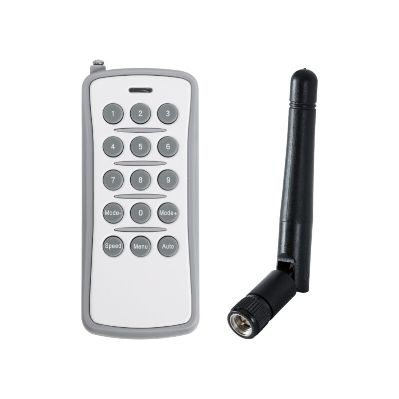 GLOBOSTAR® SEEKWAY-REM 90828 RF Ασύρματο Χειριστήριο & Κεραία για Ψηφιακό Controller Seekway SY-418 DC 12V 1 x 23A Μπαταρία IP20 – Μ5 x Π1.5 x Υ11.5cm – 2 Χρόνια Εγγύηση