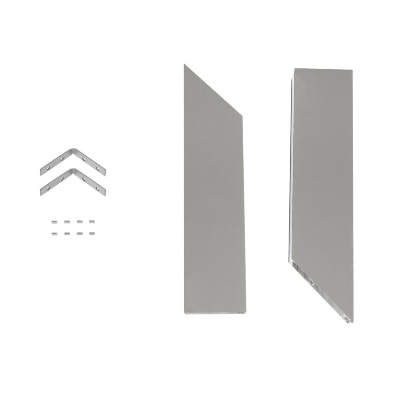 GLOBOSTAR® ALP-CORNER-IN90 LUMILINE 61771 Επιφανειακό / Κρεμαστό Προφίλ Αλουμινίου Γωνία με Λευκό Γαλακτερό Πατητό Κάλυμμα για Ταινίες LED IP20 – Γκρι Ανθρακί Ματ – Μ30 x Π3.5 x Υ7cm