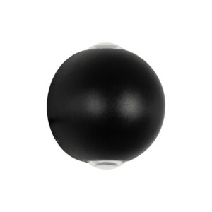 GLOBOSTAR® VEGA 60672 Μοντέρνο Φωτιστικό Τοίχου – Απλίκα LED 6W 750lm 30° AC 220-240V Αδιάβροχο IP65 Θερμό Λευκό 2700K – Bridgelux COB Chip & TÜV SÜD Driver – Μαύρο Ματ – Μ10 x Π7.5 x Υ10cm – 5 Χρόνια Εγγύηση