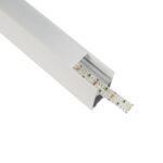 GLOBOSTAR® ALP-LINEAR LUMILINE 61763-3M Επιφανειακό / Κρεμαστό / Επιτοίχιο Προφίλ Αλουμινίου με Λευκό Γαλακτερό Πατητό Κάλυμμα για Ταινίες LED IP20 – Λευκό Ματ – Μ300 x Π3.5 x Υ7cm