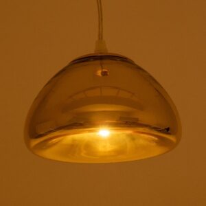 GLOBOSTAR® CRISTIN 999-0037 Μοντέρνο Κρεμαστό Φωτιστικό Οροφής με Ντουί 1 x G4 AC 220-240V IP20 – Χρυσό – Μ18 x Π18 x Υ13cm