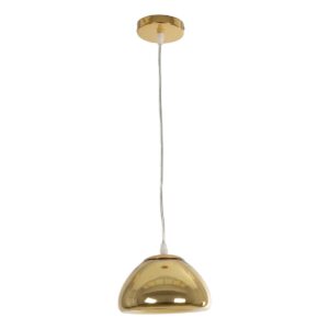 GLOBOSTAR® CRISTIN 999-0037 Μοντέρνο Κρεμαστό Φωτιστικό Οροφής με Ντουί 1 x G4 AC 220-240V IP20 – Χρυσό – Μ18 x Π18 x Υ13cm