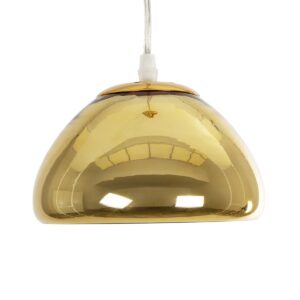 GLOBOSTAR® CRISTIN 999-0037 Μοντέρνο Κρεμαστό Φωτιστικό Οροφής με Ντουί 1 x G4 AC 220-240V IP20 – Χρυσό – Μ18 x Π18 x Υ13cm