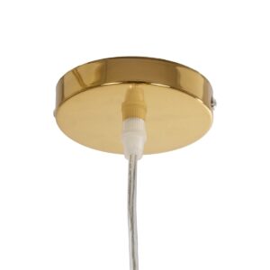 GLOBOSTAR® CRISTIN 999-0037 Μοντέρνο Κρεμαστό Φωτιστικό Οροφής με Ντουί 1 x G4 AC 220-240V IP20 – Χρυσό – Μ18 x Π18 x Υ13cm