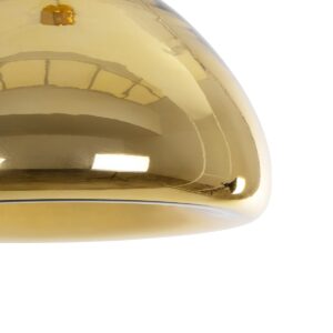 GLOBOSTAR® CRISTIN 999-0037 Μοντέρνο Κρεμαστό Φωτιστικό Οροφής με Ντουί 1 x G4 AC 220-240V IP20 – Χρυσό – Μ18 x Π18 x Υ13cm