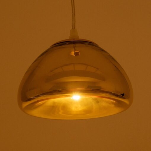 GLOBOSTAR® CRISTIN 999-0038 Μοντέρνο Κρεμαστό Φωτιστικό Οροφής με Ντουί 1 x G4 AC 220-240V IP20 – Χάλκινο – Μ18 x Π18 x Υ13cm