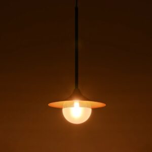 GLOBOSTAR® JOLIET 999-0042 Μοντέρνο Κρεμαστό Φωτιστικό Οροφής με Ντουί 1 x G9 AC 220-240V IP20 – Μαύρο & Χρυσό – Μ20 x Π20 x Y43cm