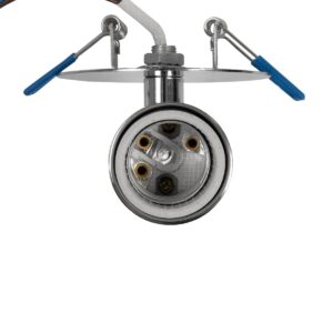 GloboStar® SARA 999-0059 Χωνευτό Φωτιστικό Οροφής Σποτ Μονόφωτο 1 x E27 IP20 Ασημί Μέταλλο – Μ8,5 x Π8,5 x Υ11cm