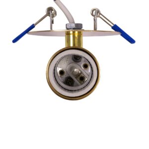 GloboStar® SARA 999-0060 Χωνευτό Φωτιστικό Οροφής Σποτ Μονόφωτο 1 x E27 IP20 Χρυσό Μέταλλο – Μ8,5 x Π8,5 x Υ11cm