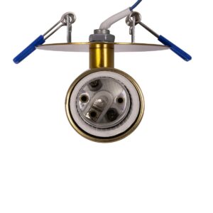 GloboStar® SARA 999-0061 Χωνευτό Φωτιστικό Οροφής Σποτ Μονόφωτο 1 x E27 IP20 Χρυσό Μέταλλο – Μ8,5 x Π8,5 x Υ11cm