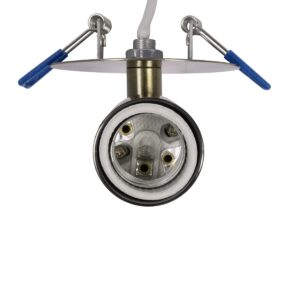 GloboStar® SARA 999-0062 Χωνευτό Φωτιστικό Οροφής Σποτ Μονόφωτο 1 x E27 IP20 Μπρούτζινο Μέταλλο – Μ8,5 x Π8,5 x Υ11cm