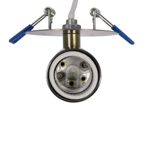 GloboStar® SARA 999-0062 Χωνευτό Φωτιστικό Οροφής Σποτ Μονόφωτο 1 x E27 IP20 Μπρούτζινο Μέταλλο – Μ8,5 x Π8,5 x Υ11cm