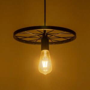 GLOBOSTAR® CASTOR 999-0228 Vintage Κρεμαστό Φωτιστικό Οροφής με Ντουί 1 x E27 AC 220-240V IP20 – Μαύρο – Μ30 x Π30 x Υ11cm