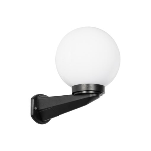 GLOBOSTAR® AGROS 61592 Φωτιστικό Τοίχου – Απλίκα Κήπου με Ντουί 1 x E27 AC 220-240V Αδιάβροχο IP65 – Λευκό & Μάυρο – Μ20 x Π20 x Υ30cm