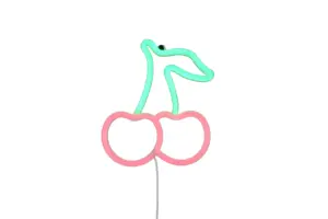 Φωτιστικό Τοίχου Επιγραφή “CERISE” Σχέδιο Κεράσια Neon LED Reality – R23701100