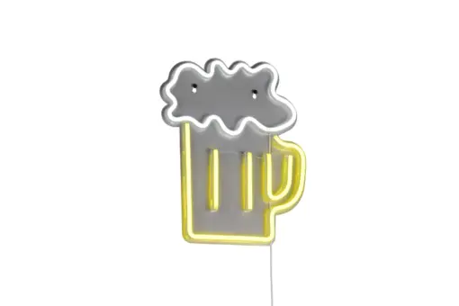 Φωτιστικό Τοίχου Επιγραφή “BEER” Σχέδιο Ποτήρι Μπύρας Neon LED Reality – R23721100