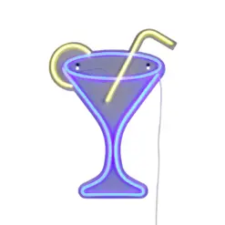 Φωτιστικό Τοίχου Επιγραφή “CHEERS” Σχέδιο Κοκτέιλ Neon LED Reality – R23731100