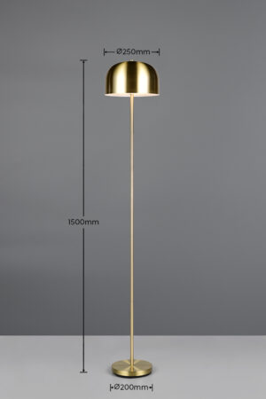 Επαναφορτιζόμενο Φωτιστικό Δαπέδου LED Reality Ορείχαλκος Ματ Dimmable 250lm 3000K – R49151108