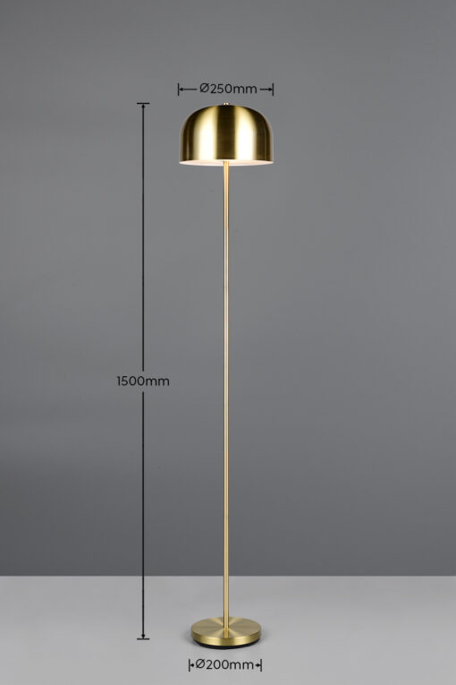 Επαναφορτιζόμενο Φωτιστικό Δαπέδου LED Reality Ορείχαλκος Ματ Dimmable 250lm 3000K – R49151108