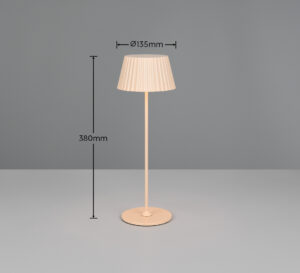 Επαναφορτιζόμενο Πορτατίφ Μπεζ Suarez 1.5W 200lm 3000Κ Dimmable IP44 με Ασύρματη Βάση Φόρτισης Reality – R57706166