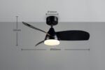 Ανεμιστήρας Οροφής Reality Helsinki R62732132 Μαύρο Ματ με LED Φως CCT 2500lm & Τηλεχειριστήριο