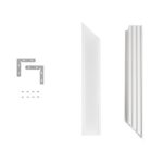 GLOBOSTAR® ALP-CORNER-SIDE90 RECESSA 61788 Χωνευτό Προφίλ Αλουμινίου Γωνία με Λευκό Γαλακτερό Πατητό Κάλυμμα για Ταινίες LED IP20 – Λευκό Ματ – Μ30 x Π3.5 x Υ4cm