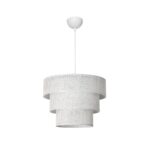 GLOBOSTAR® LEVEL 203-0275 Μοντέρνο Κρεμαστό Φωτιστικό Οροφής με Ντουί 1 x E27 AC 220-240V IP20 – Λευκό – Μ38 x Π38 x Υ30cm