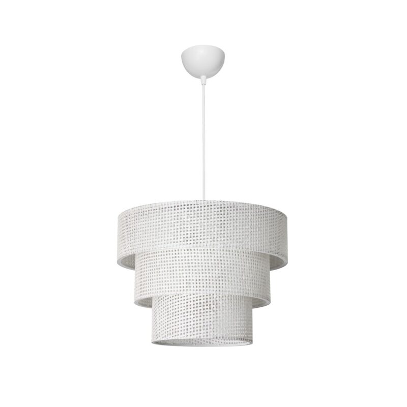 GLOBOSTAR® LEVEL 203-0275 Μοντέρνο Κρεμαστό Φωτιστικό Οροφής με Ντουί 1 x E27 AC 220-240V IP20 – Λευκό – Μ38 x Π38 x Υ30cm