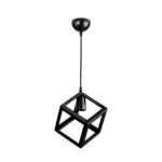 GLOBOSTAR® DISE 203-0274 Μοντέρνο Κρεμαστό Φωτιστικό Οροφής με Ντουί 1 x E27 AC 220-240V IP20 – Μαύρο – Μ22 x Π22 x Υ24cm